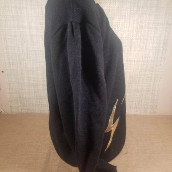1980 Full Moon & Lightning Bolts Sweater Size 12 - Picture 4 of 7